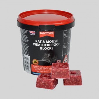 Rentokil weatherproof poison block 10 x 20g