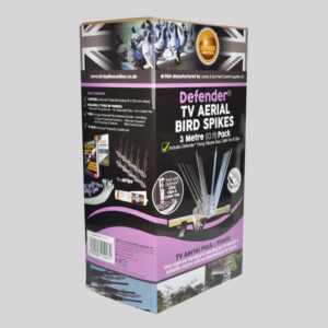 Defender TV Aerial Bird Spikes Pack Side of Box
