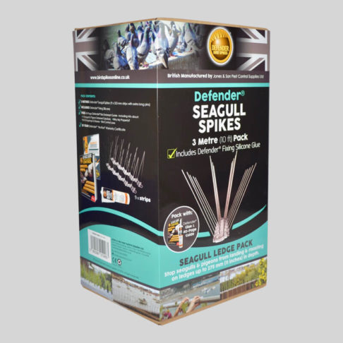 Defender Seagull Spikes Pack Side of Box
