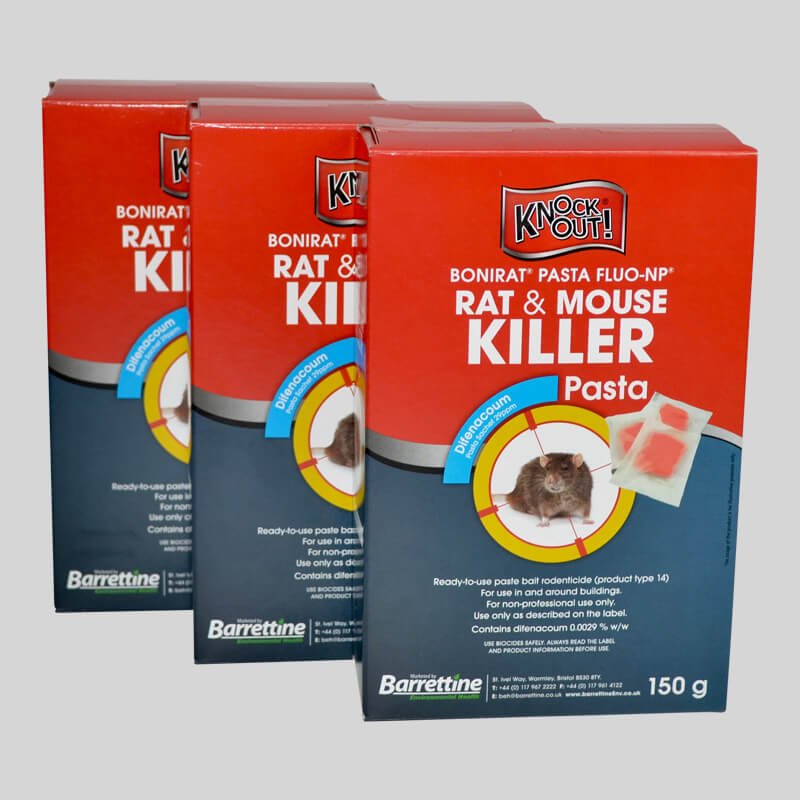 3 boxes of Knockout Rat Killer Pasta