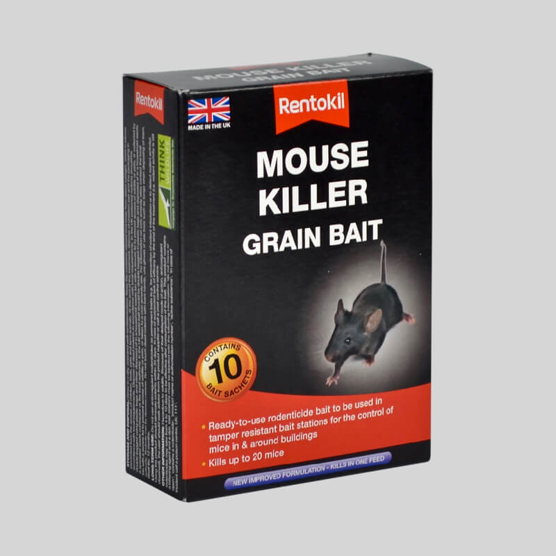 Rentokil Mouse Poison Grain bait Side View of Box