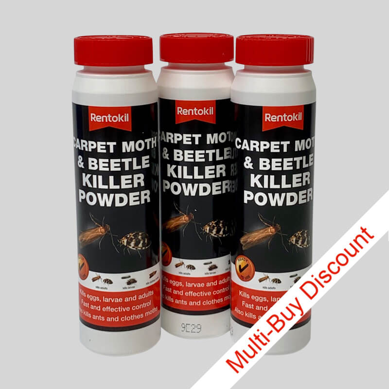 Rentokil Carpet Beetle Killer Powder Set of 3